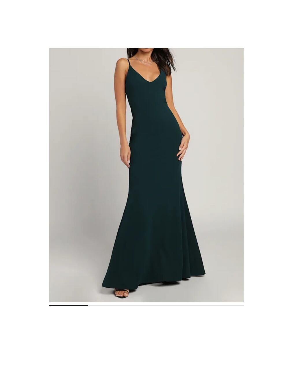 Lulus Forest Green Infinite Glory Maxi Dress Sleeveless Size S